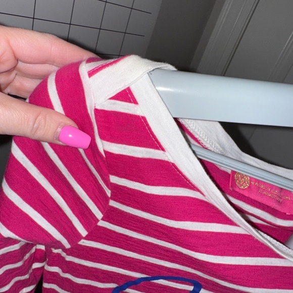 Macbeth Collection by Margaret Josephs Pink and White Striped Blouse - Picture 3 of 10